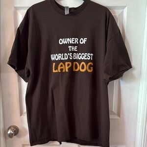 Brown Graphic T-Shirt with Fun Slogan